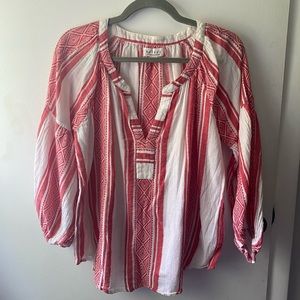 Velvet by Graham and Spencer Boho Style Breezy Blouse sz M